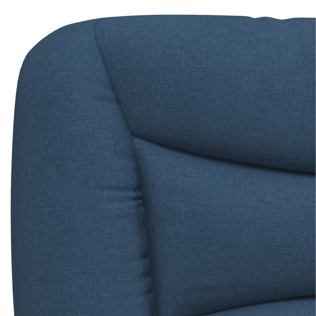 vidaXL Cabecero de cama acolchado tela azul 90 cm