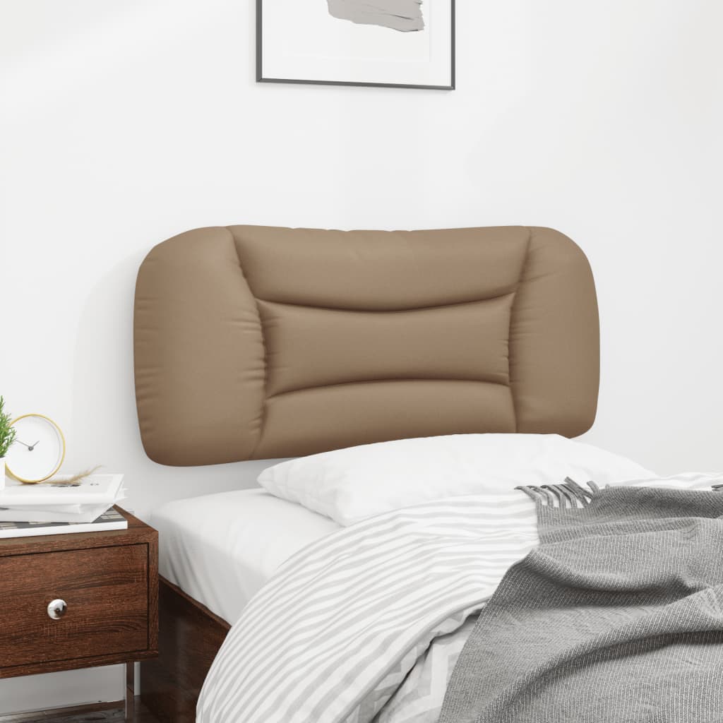 vidaXL Cabecero de cama acolchado cuero sintético capuchino 90 cm