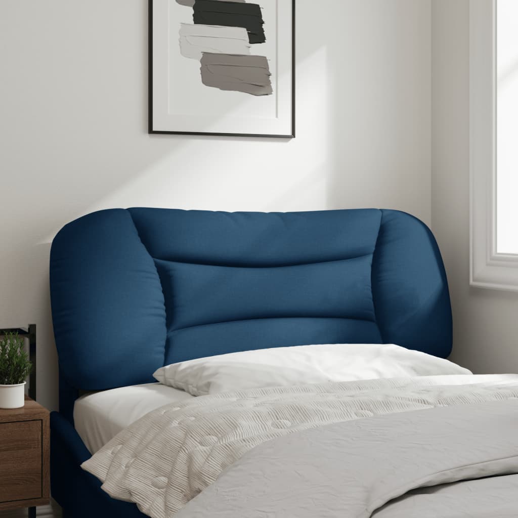 vidaXL Cabecero de cama acolchado tela azul 100 cm