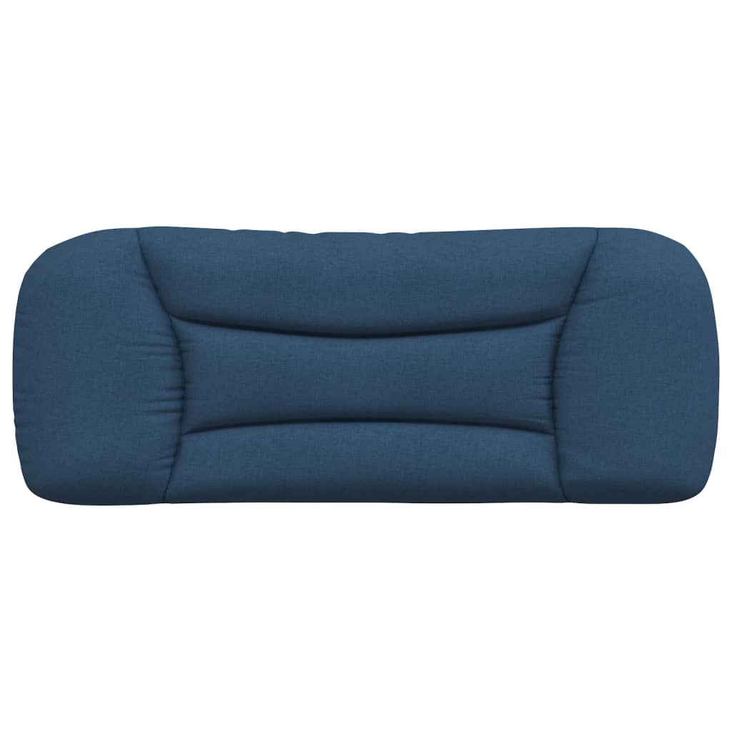 vidaXL Cabecero de cama acolchado tela azul 100 cm