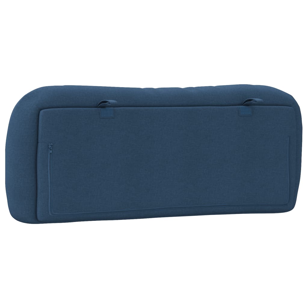 vidaXL Cabecero de cama acolchado tela azul 100 cm