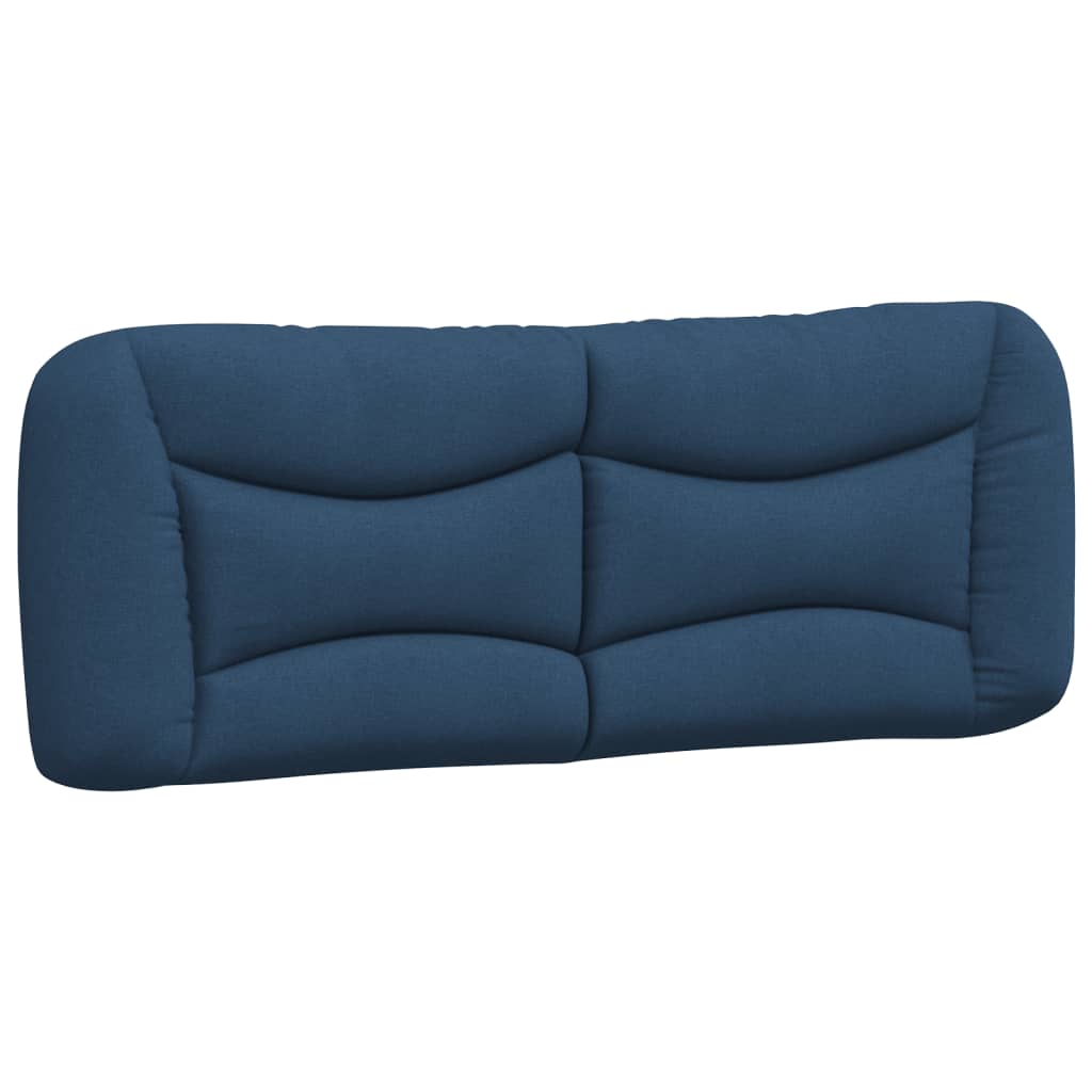 vidaXL Cabecero de cama acolchado tela azul 120 cm