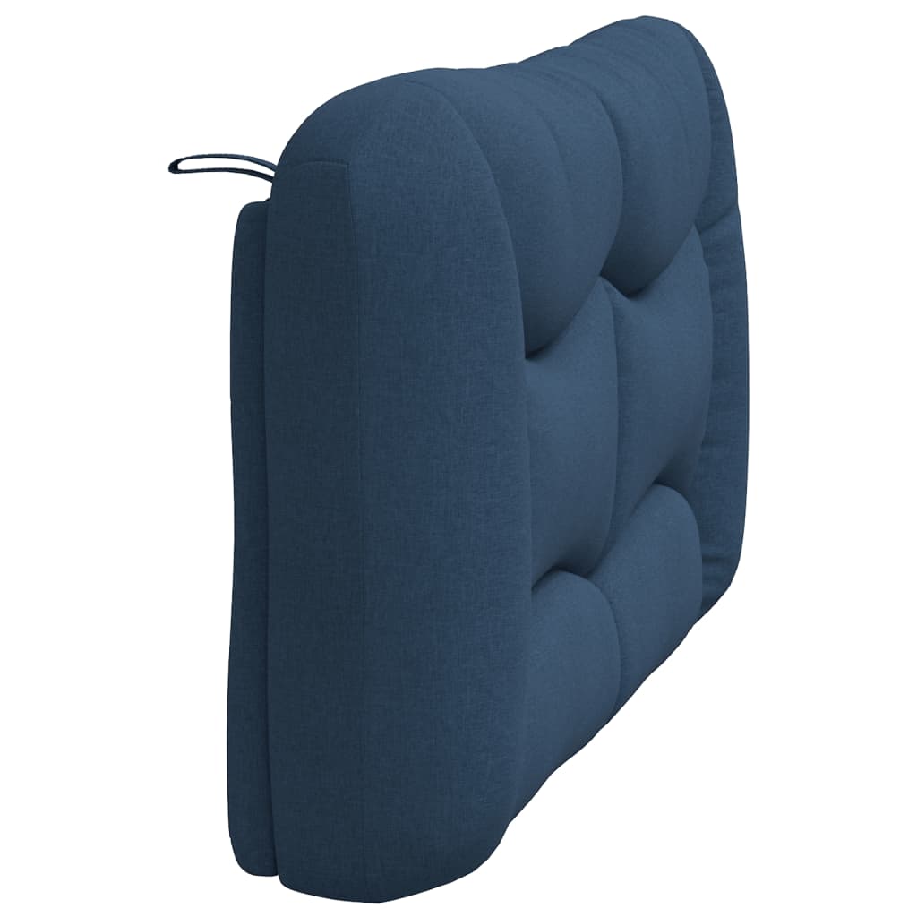 vidaXL Cabecero de cama acolchado tela azul 120 cm