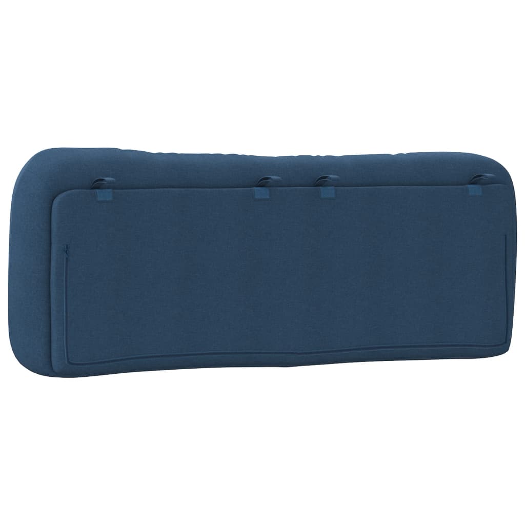 vidaXL Cabecero de cama acolchado tela azul 120 cm