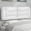 vidaXL Cabecero de cama acolchado cuero sintético blanco 120 cm