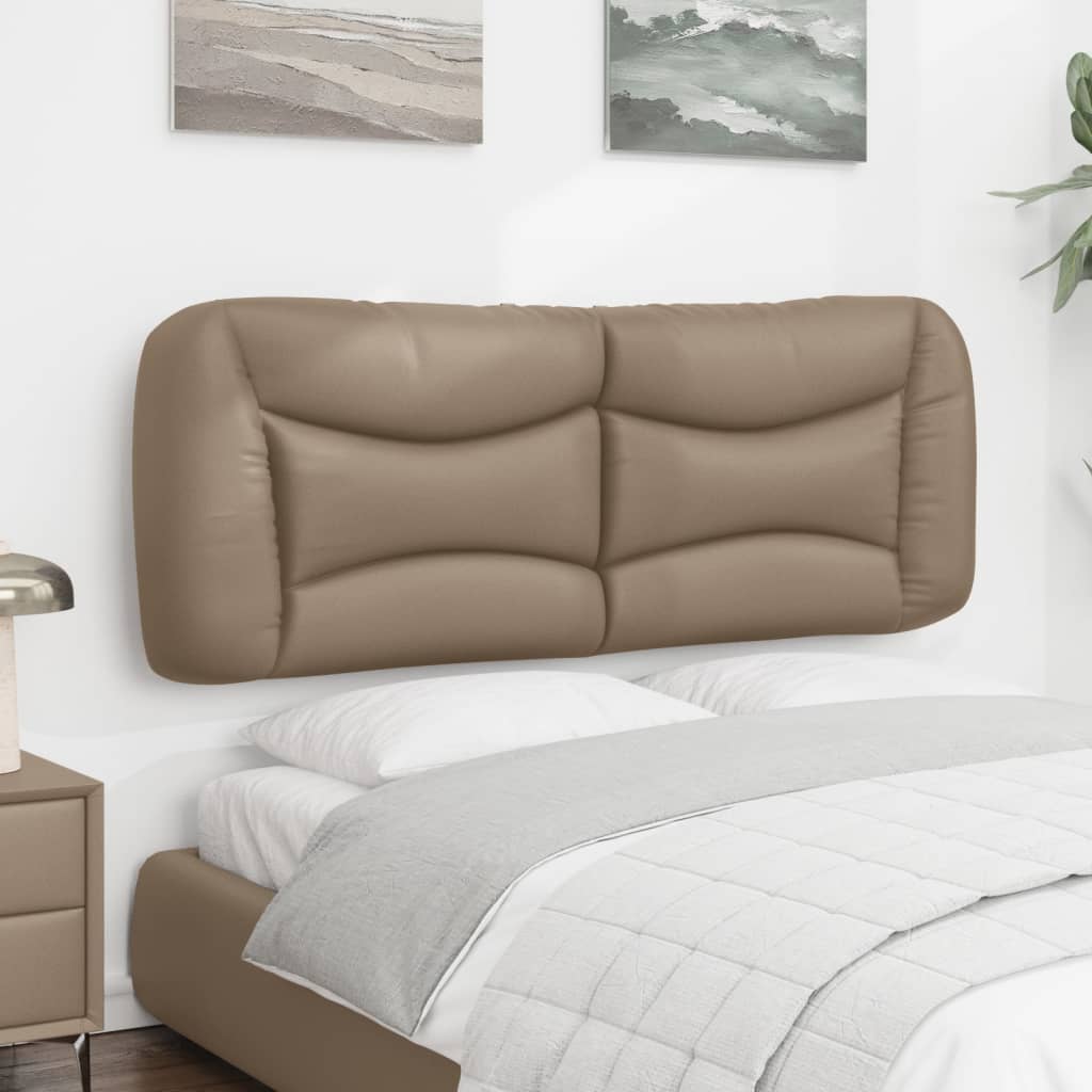 vidaXL Cabecero de cama acolchado cuero sintético capuchino 120 cm