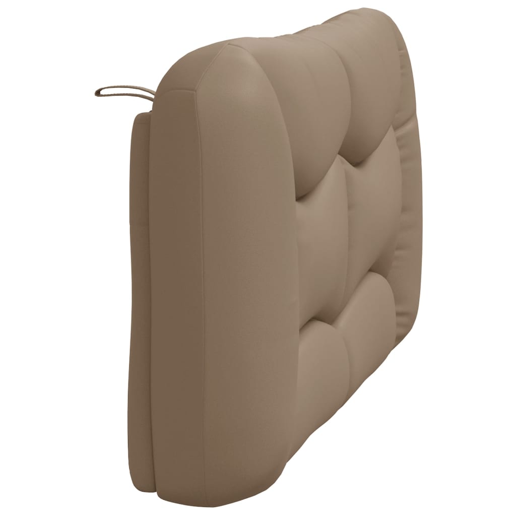 vidaXL Cabecero de cama acolchado cuero sintético capuchino 120 cm