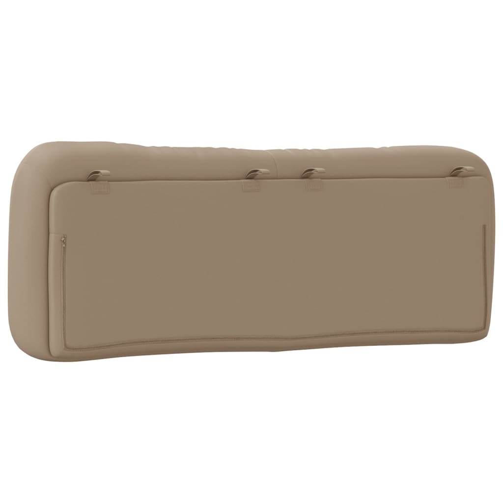 vidaXL Cabecero de cama acolchado cuero sintético capuchino 120 cm