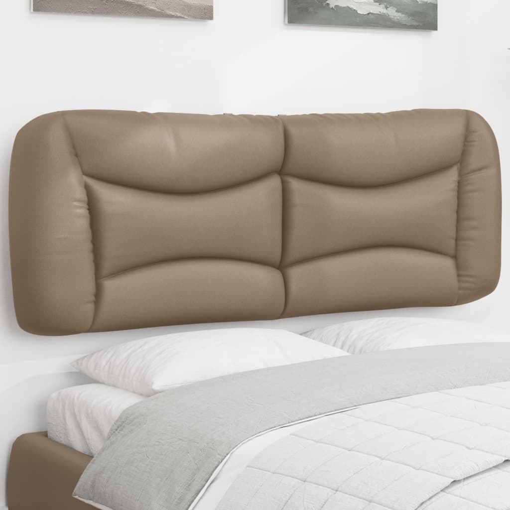 vidaXL Cabecero de cama acolchado cuero sintético capuchino 120 cm