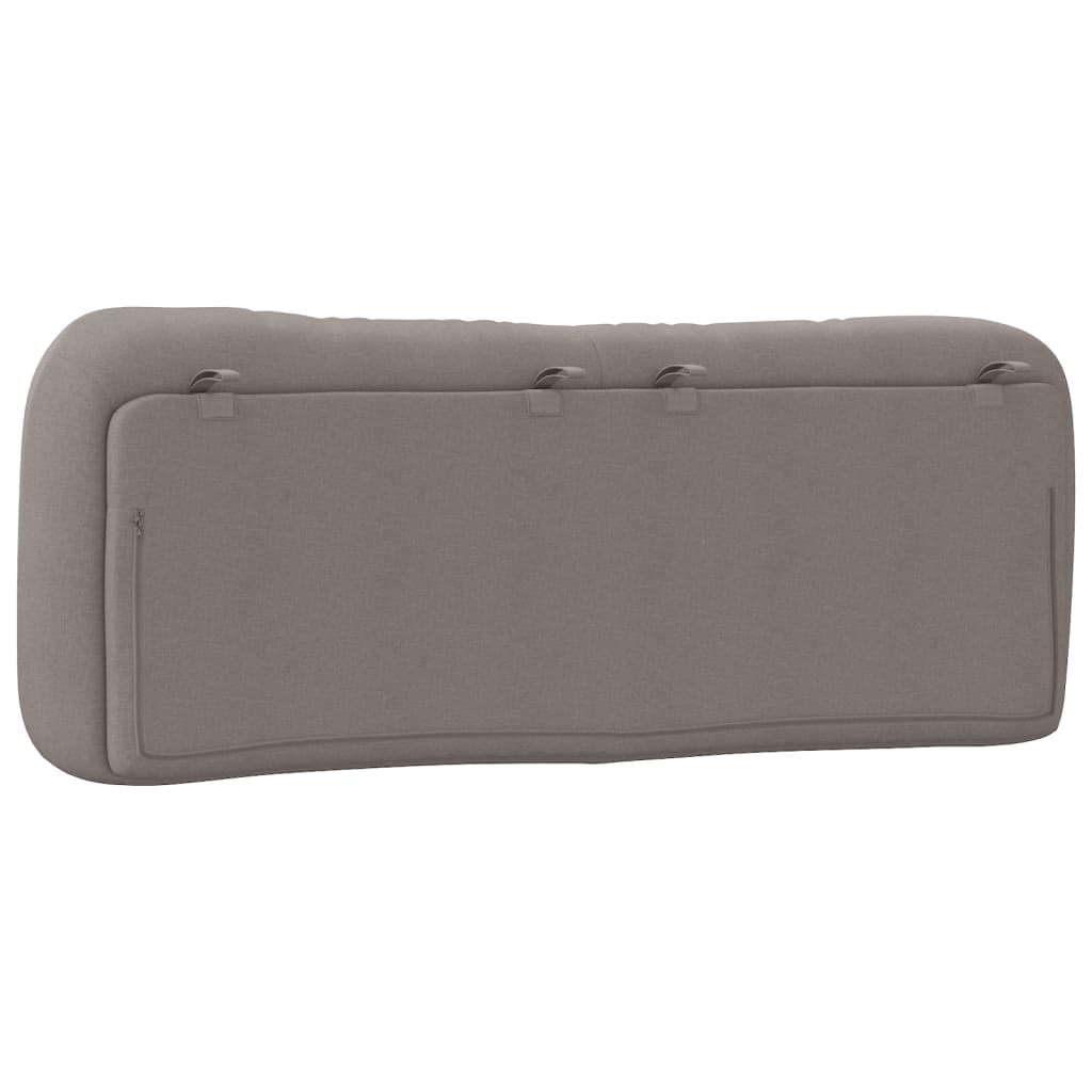 vidaXL Cabecero de cama acolchado tela gris taupé 140 cm