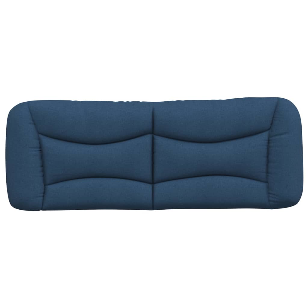 vidaXL Cabecero de cama acolchado tela azul 140 cm