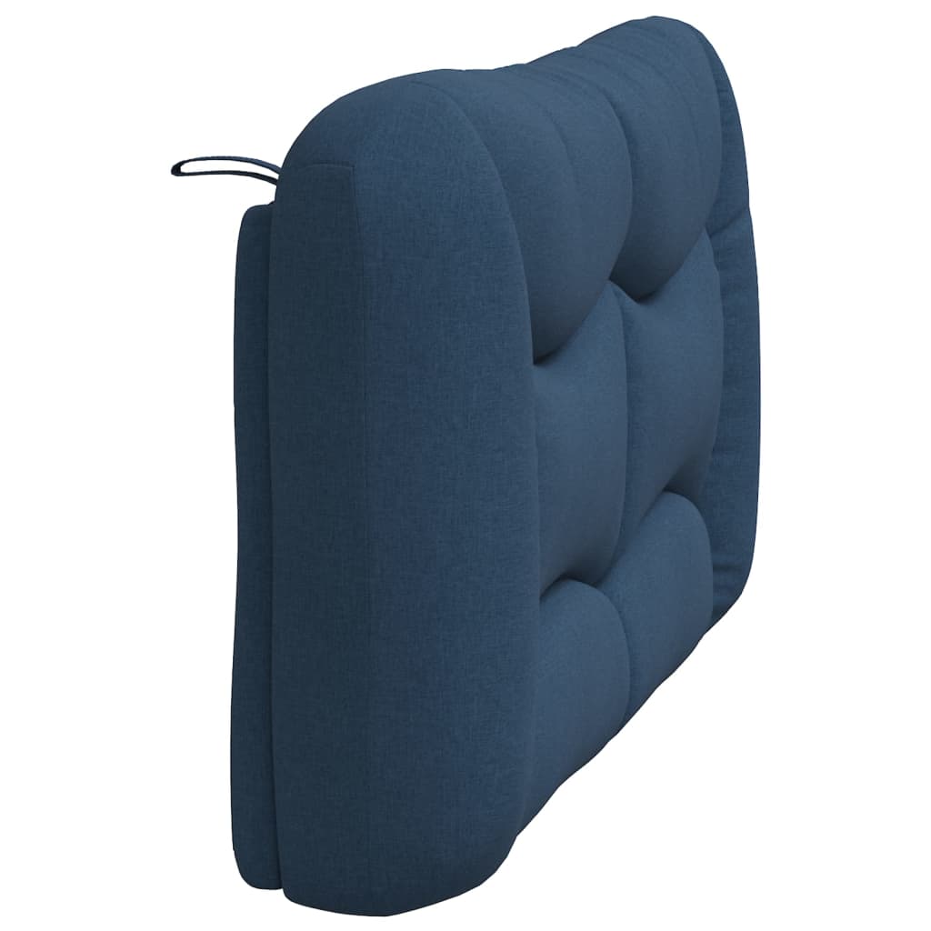 vidaXL Cabecero de cama acolchado tela azul 140 cm