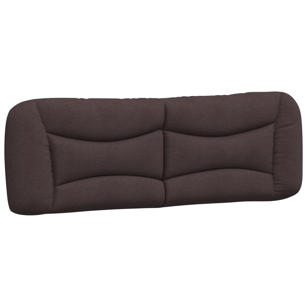 vidaXL Cabecero de cama acolchado tela marrón oscuro 160 cm