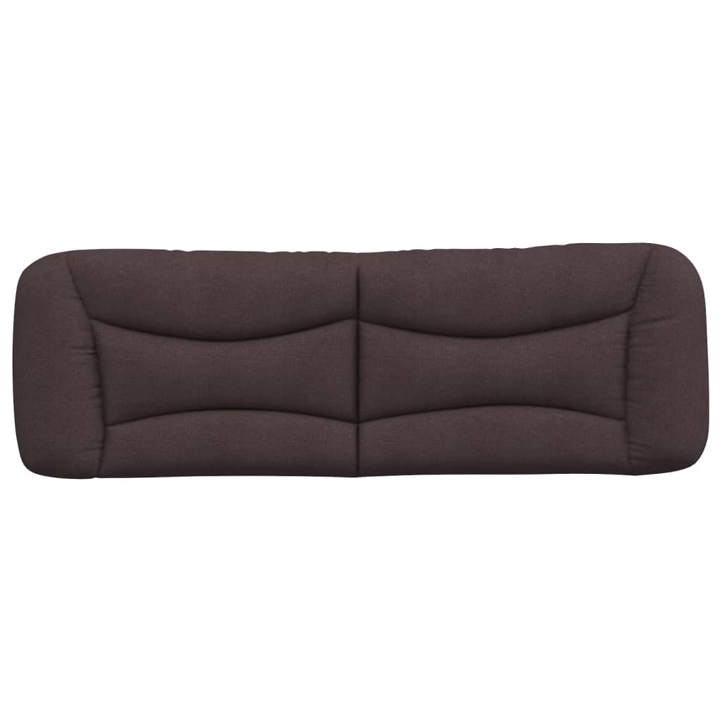 vidaXL Cabecero de cama acolchado tela marrón oscuro 160 cm