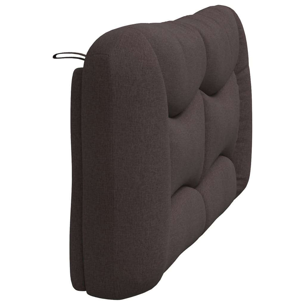 vidaXL Cabecero de cama acolchado tela marrón oscuro 160 cm