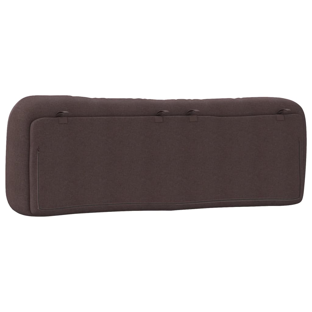 vidaXL Cabecero de cama acolchado tela marrón oscuro 160 cm