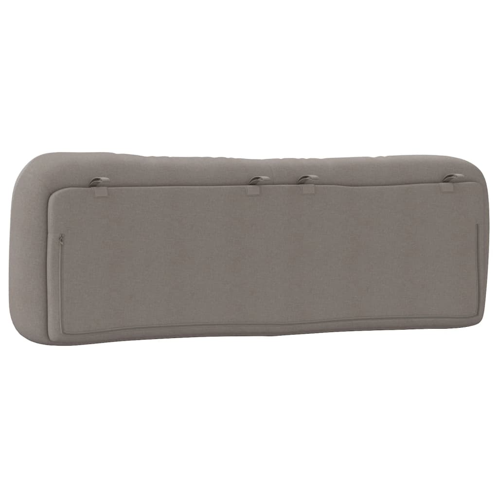 vidaXL Cabecero de cama acolchado tela gris taupé 160 cm