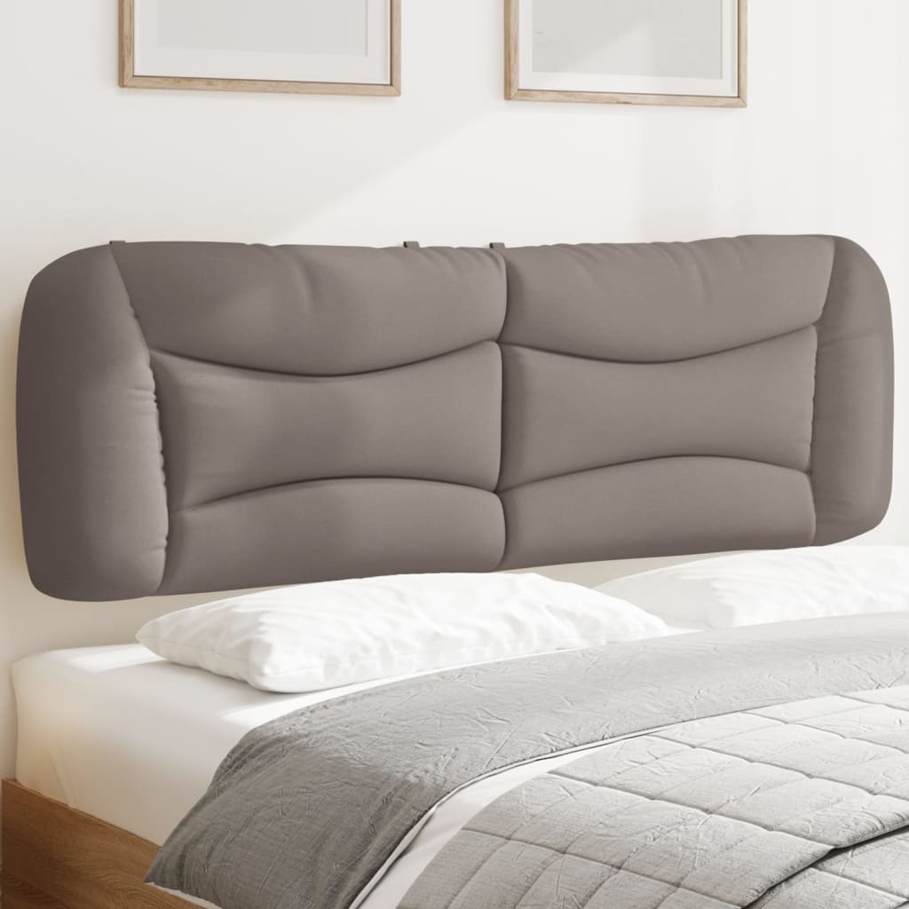 vidaXL Cabecero de cama acolchado tela gris taupé 160 cm