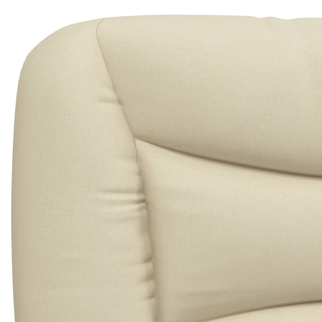 vidaXL Cabecero de cama acolchado tela crema 160 cm