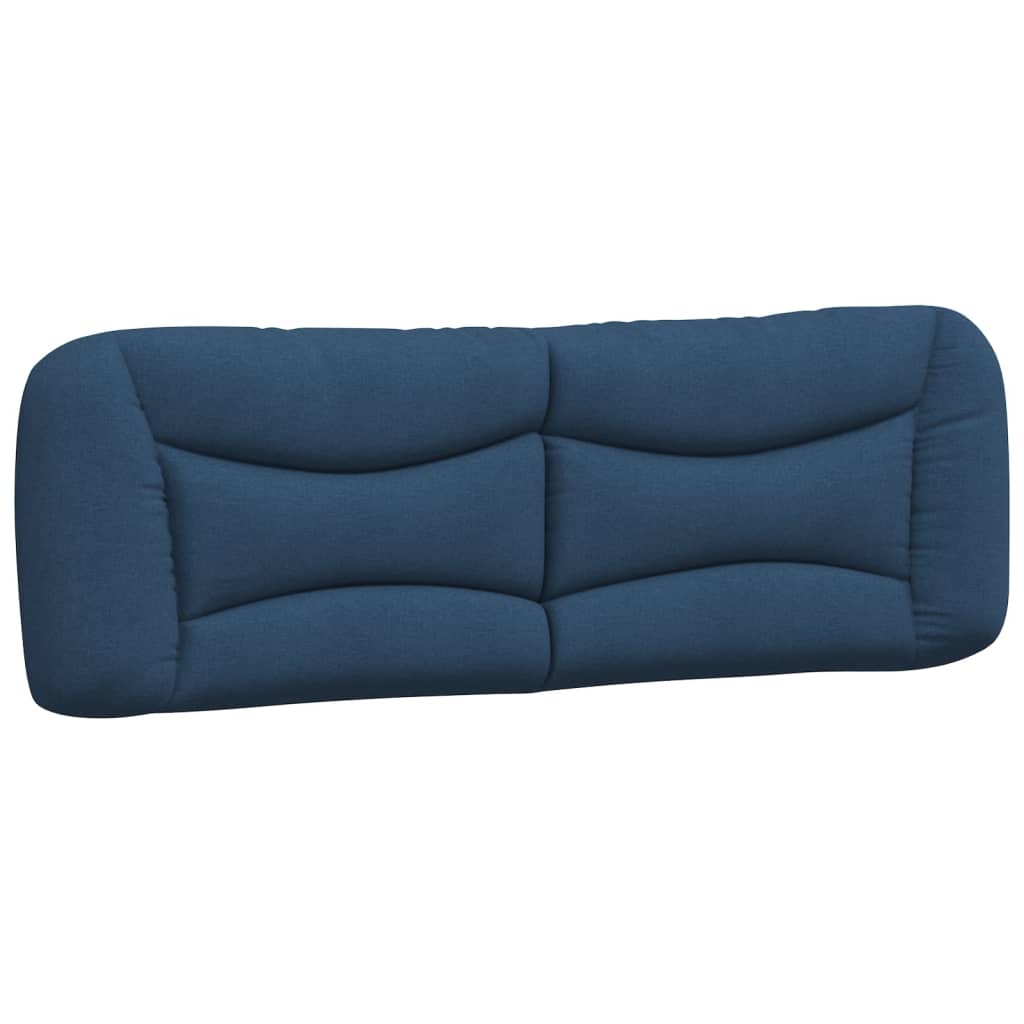 vidaXL Cabecero de cama acolchado tela azul 160 cm