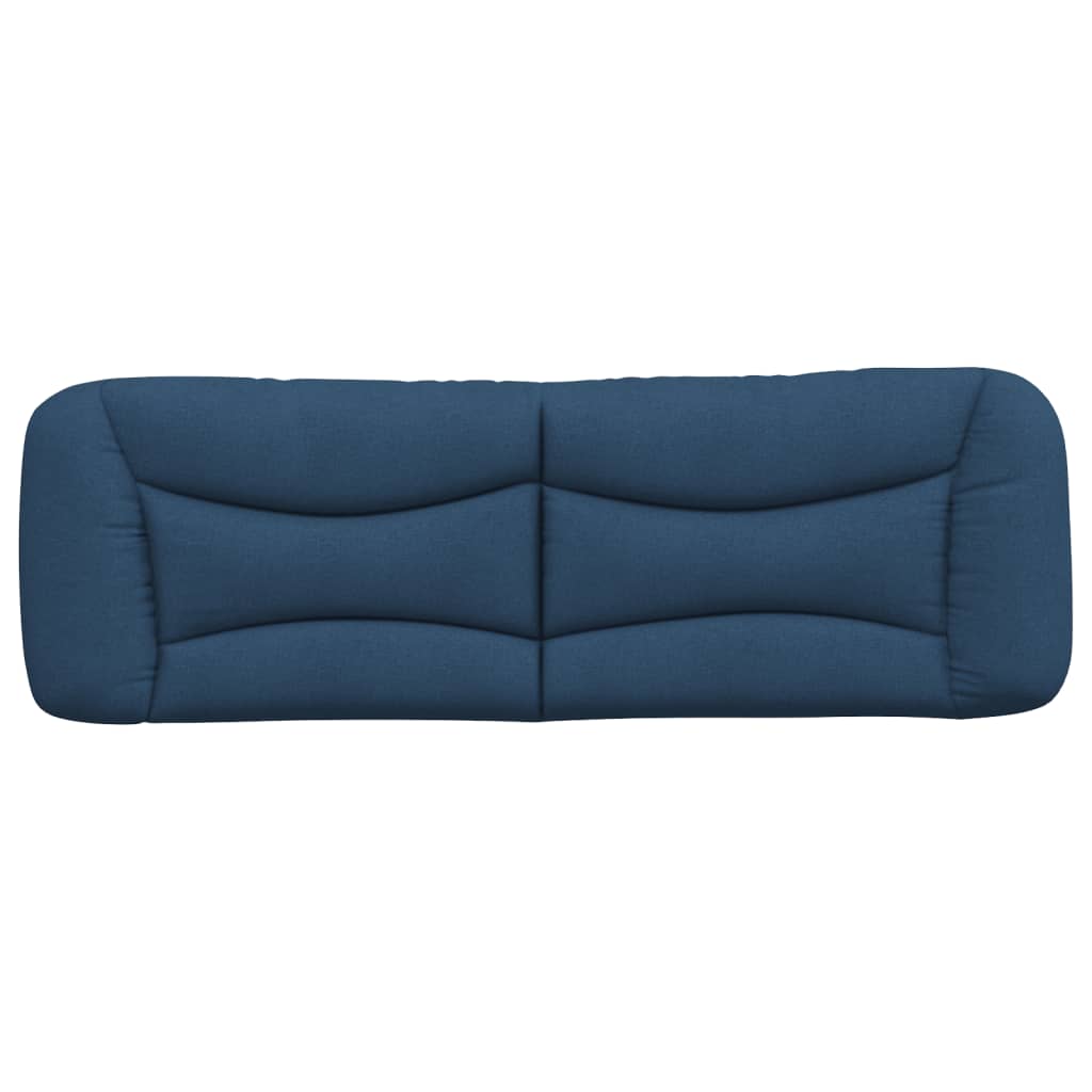 vidaXL Cabecero de cama acolchado tela azul 160 cm