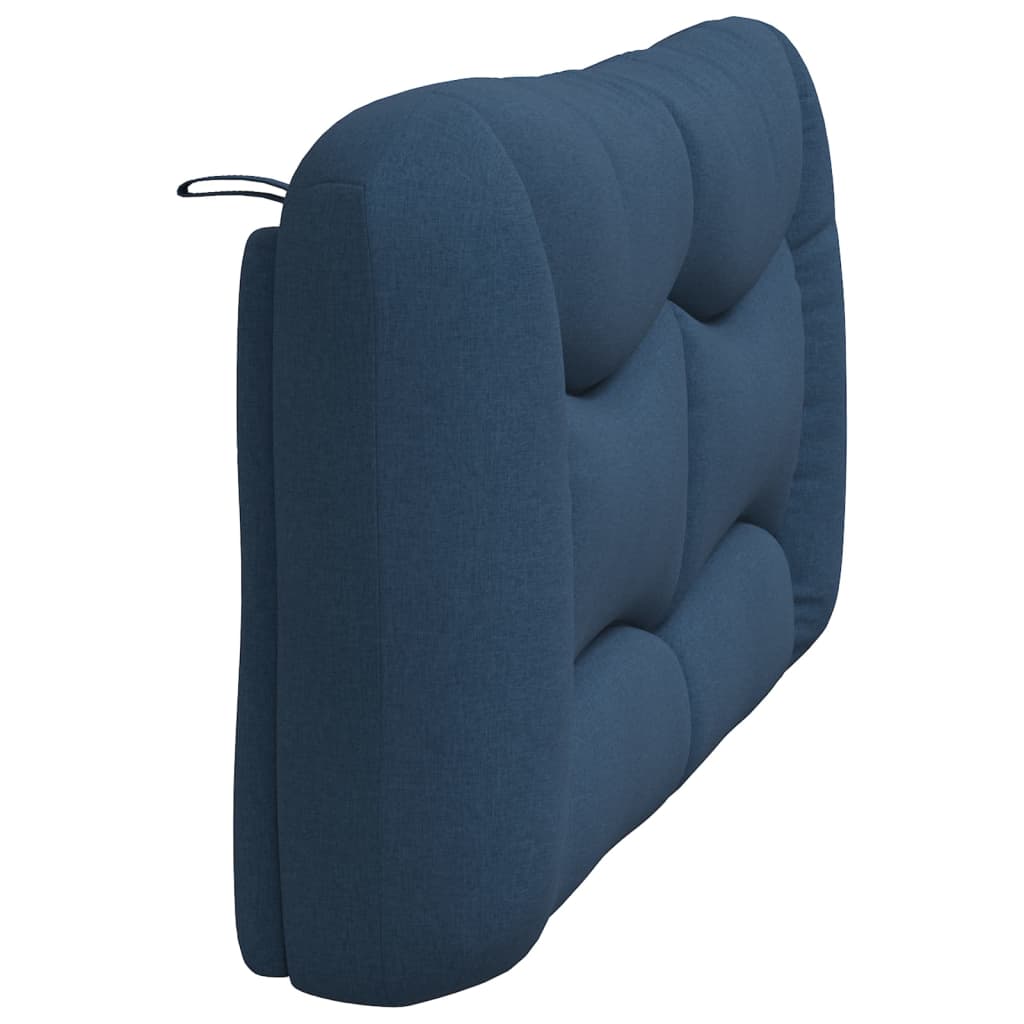 vidaXL Cabecero de cama acolchado tela azul 160 cm