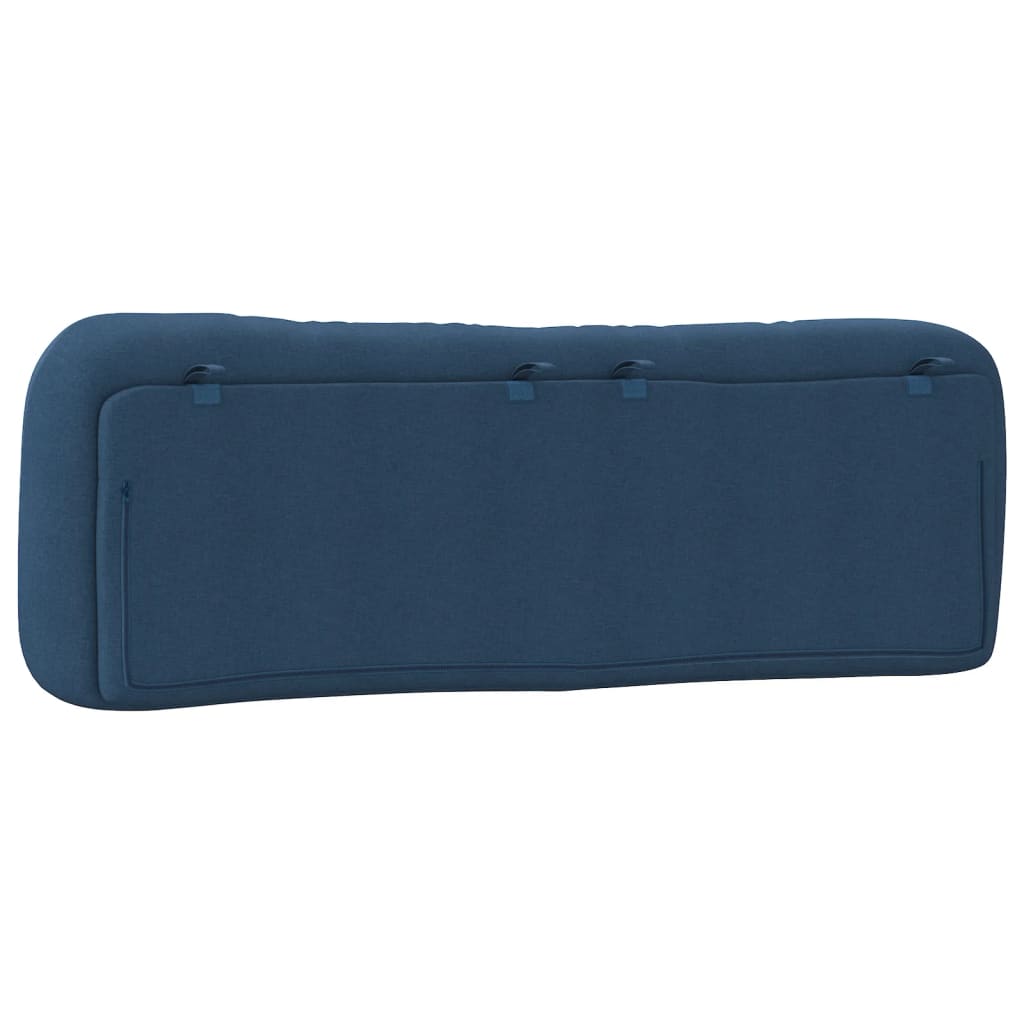 vidaXL Cabecero de cama acolchado tela azul 160 cm