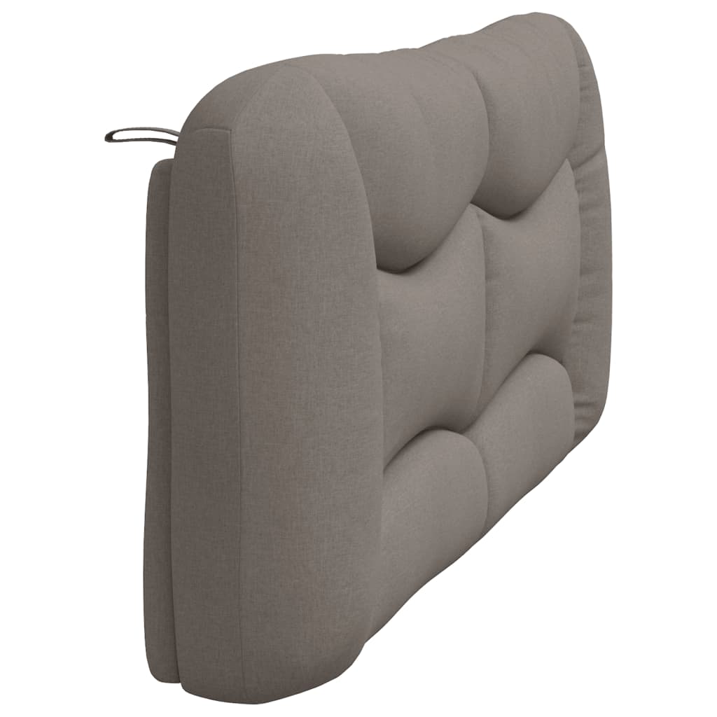 vidaXL Cabecero de cama acolchado tela gris taupé 180 cm