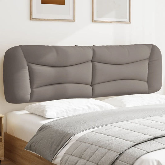 vidaXL Cabecero de cama acolchado tela gris taupé 180 cm