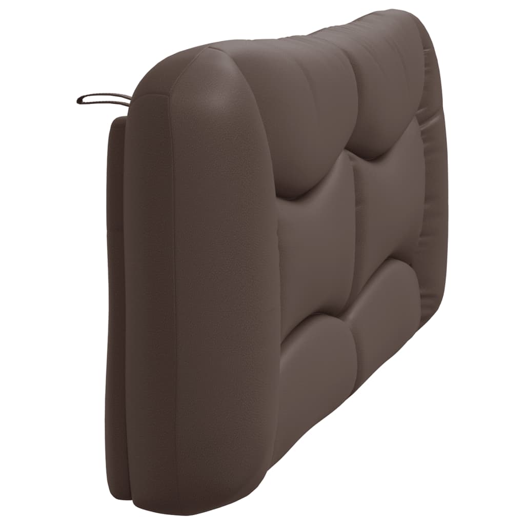 vidaXL Cabecero de cama acolchado cuero sintético marrón 180 cm