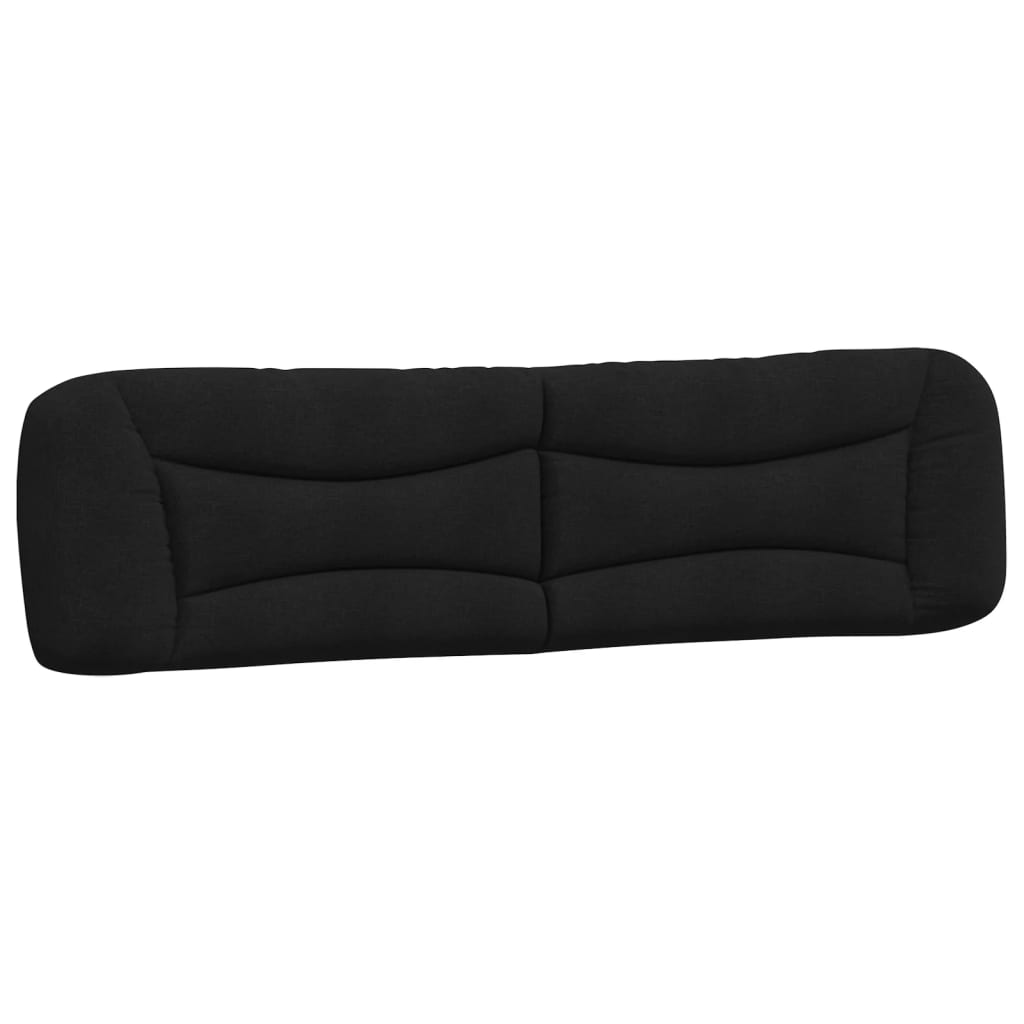 vidaXL Cabecero de cama acolchado tela negro 200 cm