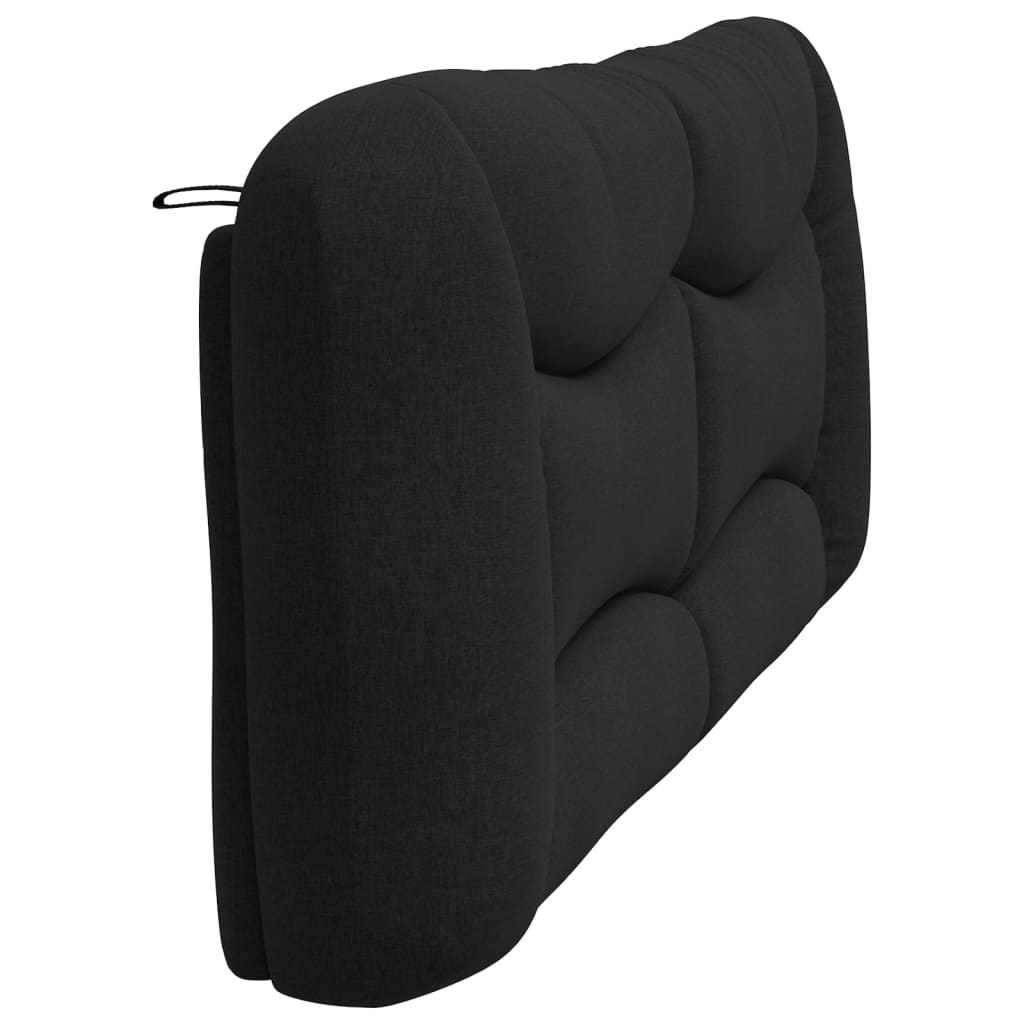 vidaXL Cabecero de cama acolchado tela negro 200 cm