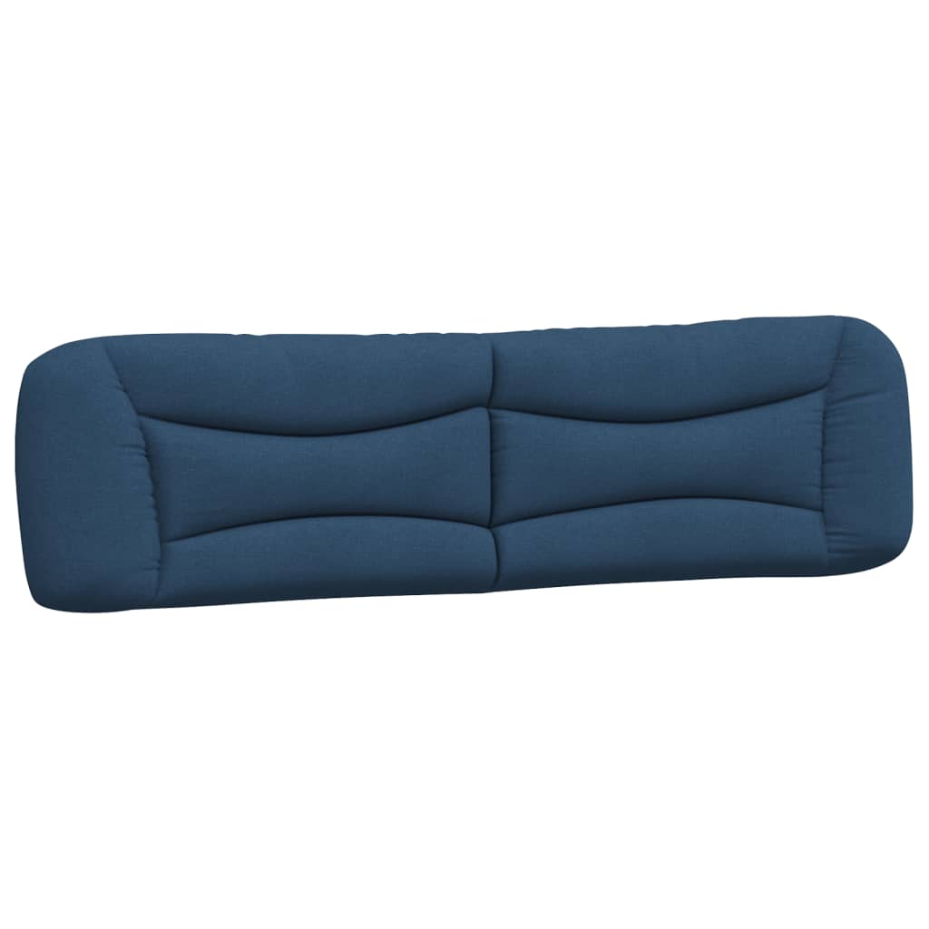 vidaXL Cabecero de cama acolchado tela azul 200 cm