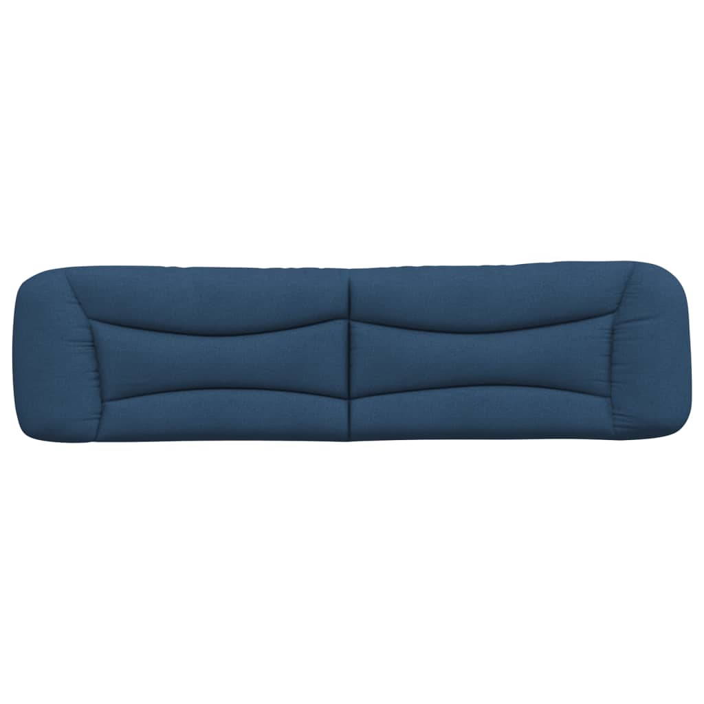 vidaXL Cabecero de cama acolchado tela azul 200 cm