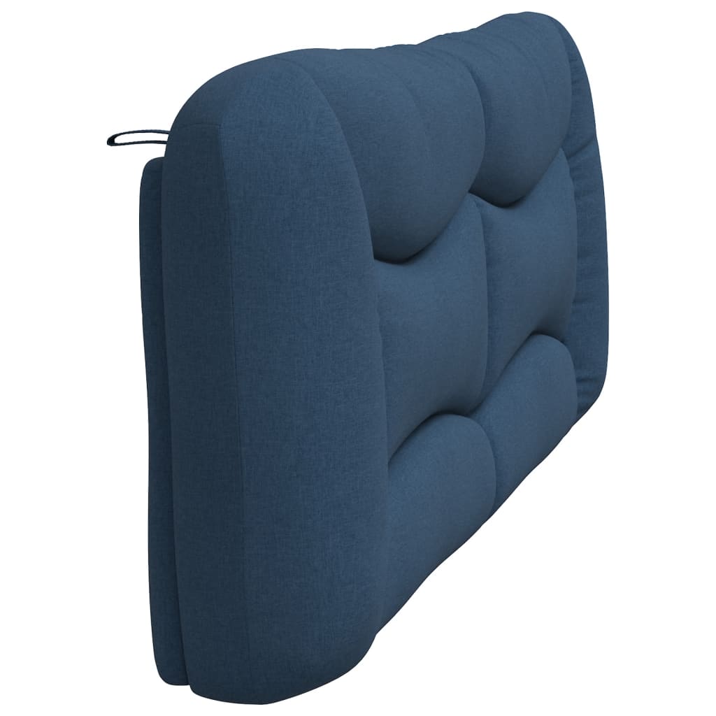 vidaXL Cabecero de cama acolchado tela azul 200 cm