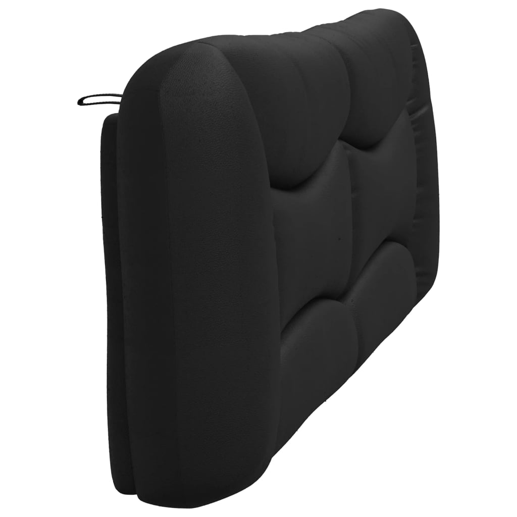 vidaXL Cabecero de cama acolchado cuero sintético negro 200 cm