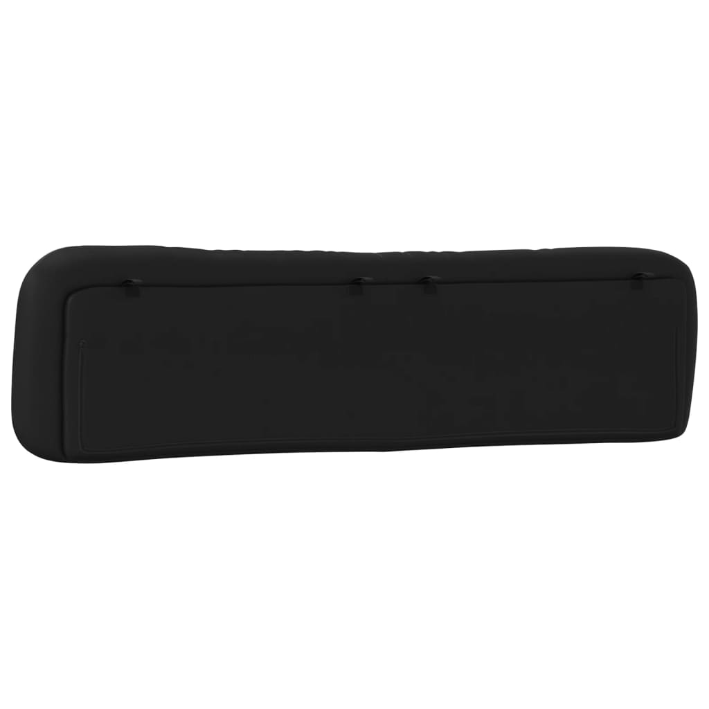 vidaXL Cabecero de cama acolchado cuero sintético negro 200 cm