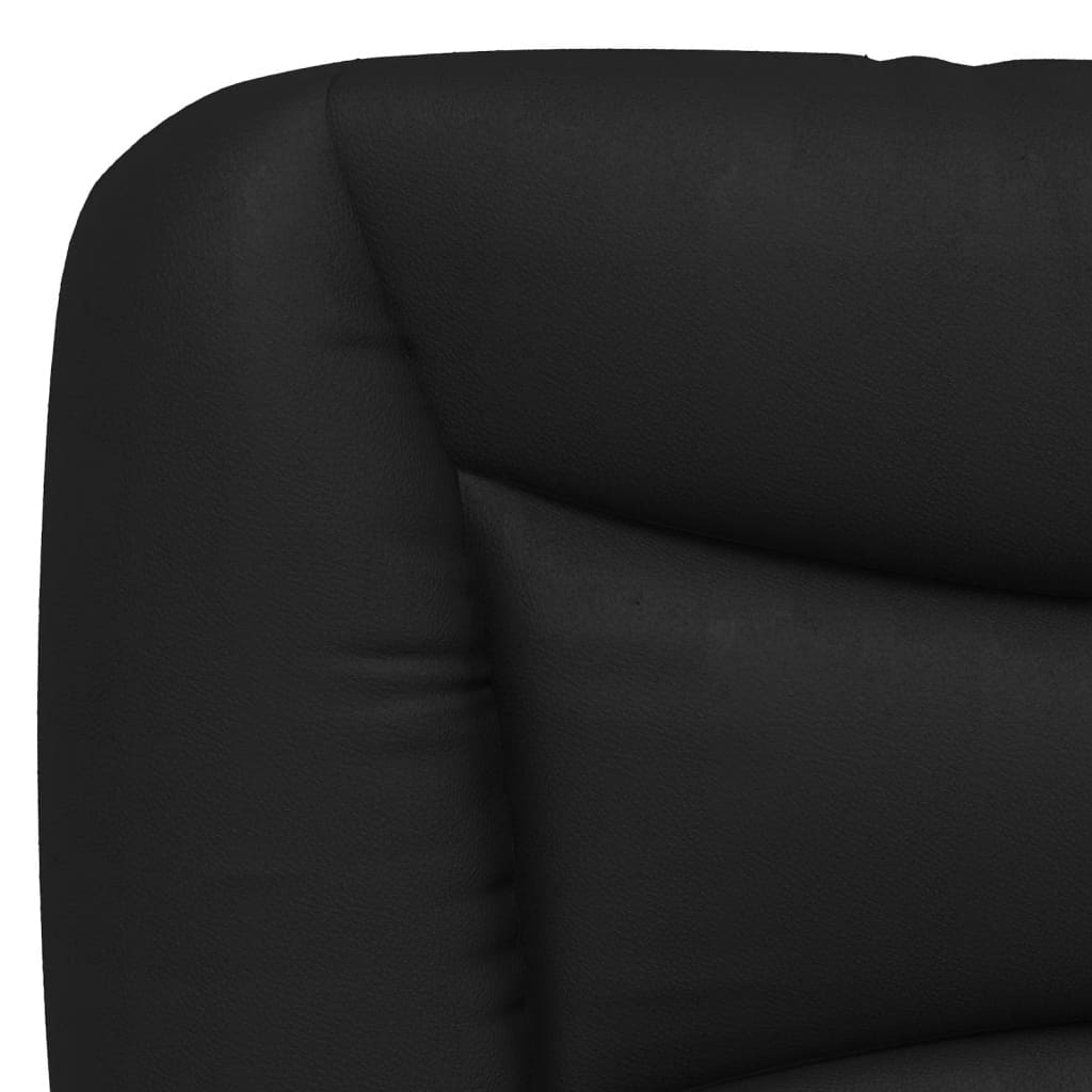 vidaXL Cabecero de cama acolchado cuero sintético negro 200 cm