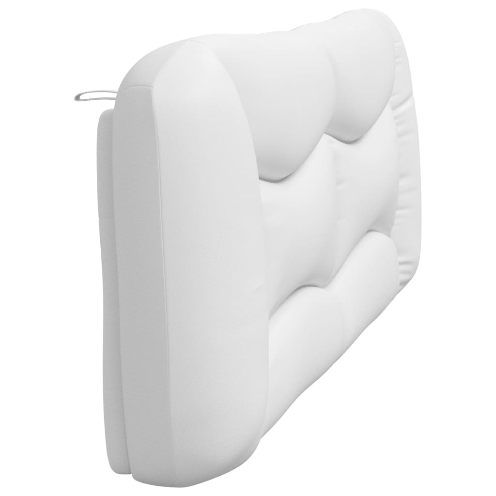 vidaXL Cabecero de cama acolchado cuero sintético blanco 200 cm