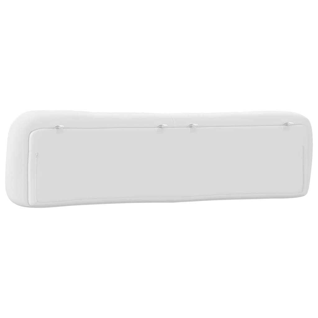 vidaXL Cabecero de cama acolchado cuero sintético blanco 200 cm