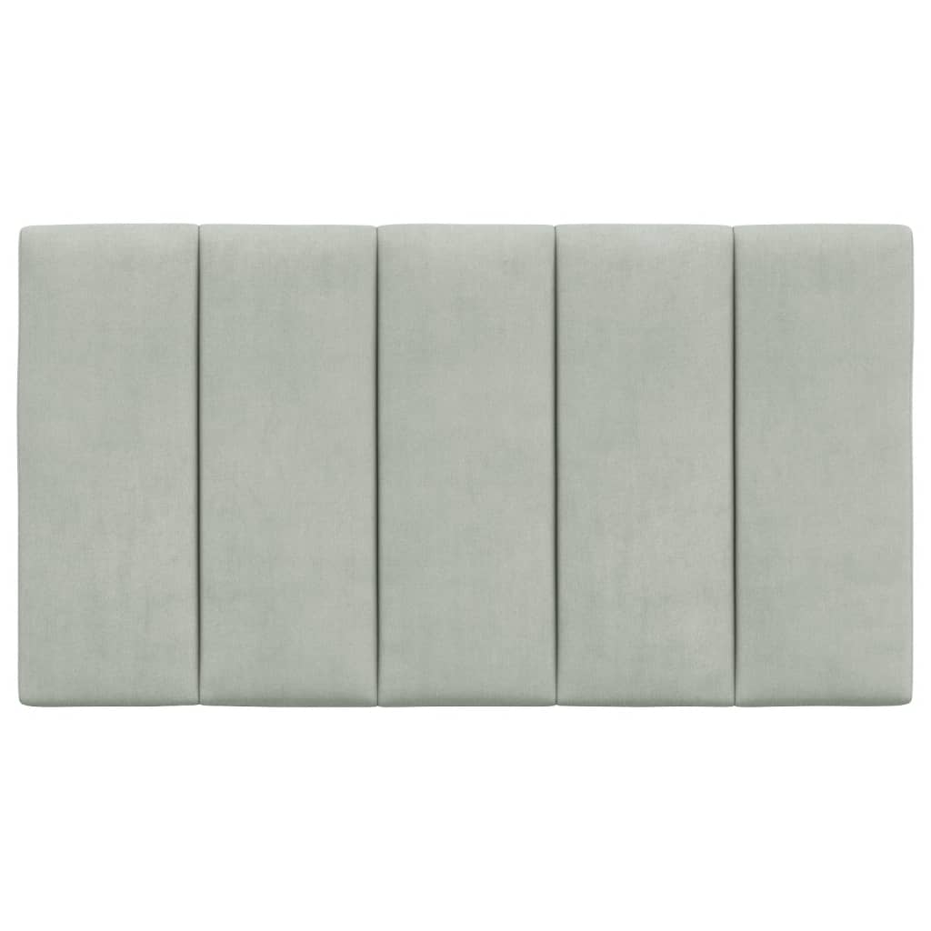 vidaXL Cabecero de cama acolchado terciopelo gris claro 80 cm