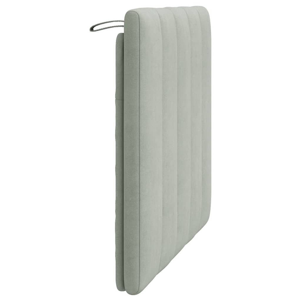 vidaXL Cabecero de cama acolchado terciopelo gris claro 80 cm