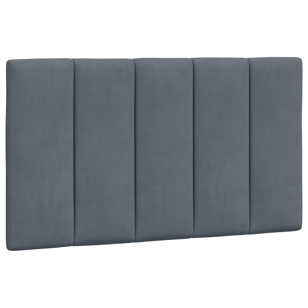 vidaXL Cabecero de cama acolchado terciopelo gris oscuro 80 cm