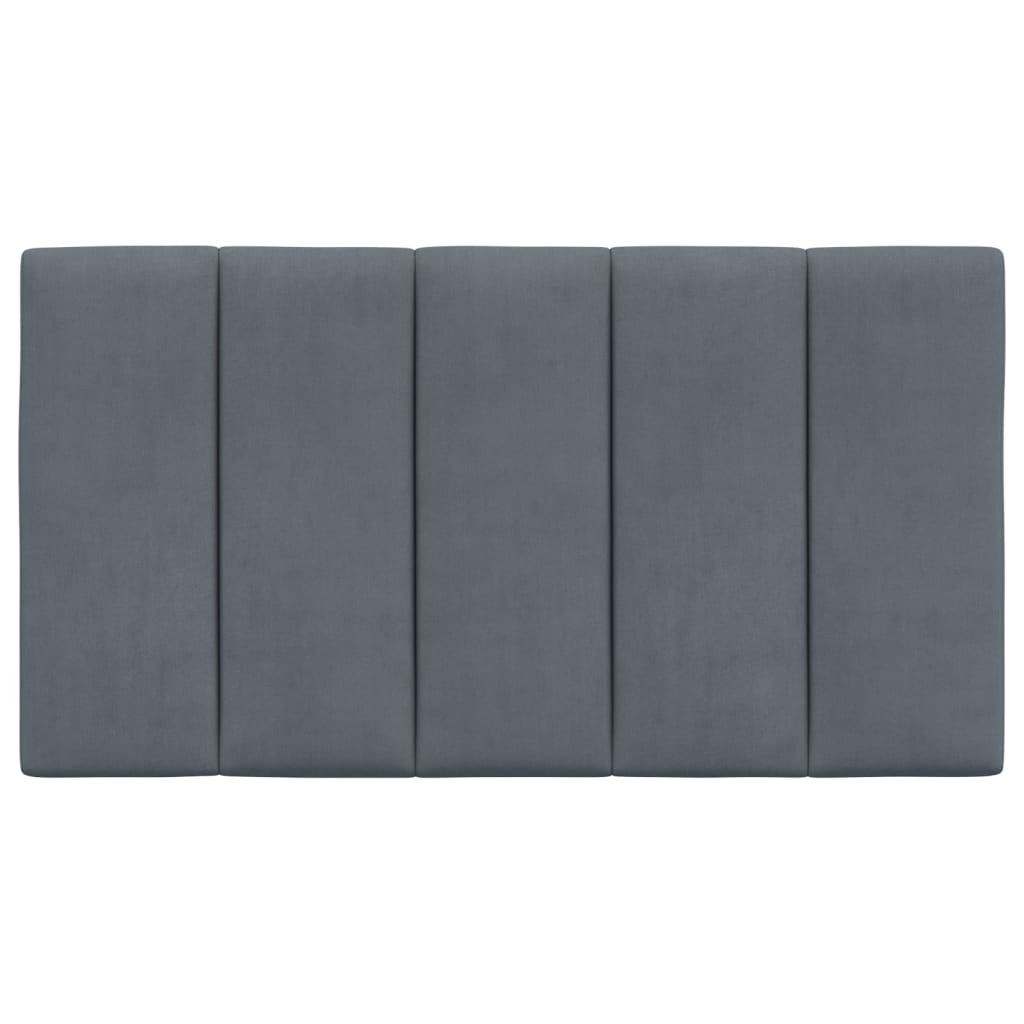 vidaXL Cabecero de cama acolchado terciopelo gris oscuro 80 cm