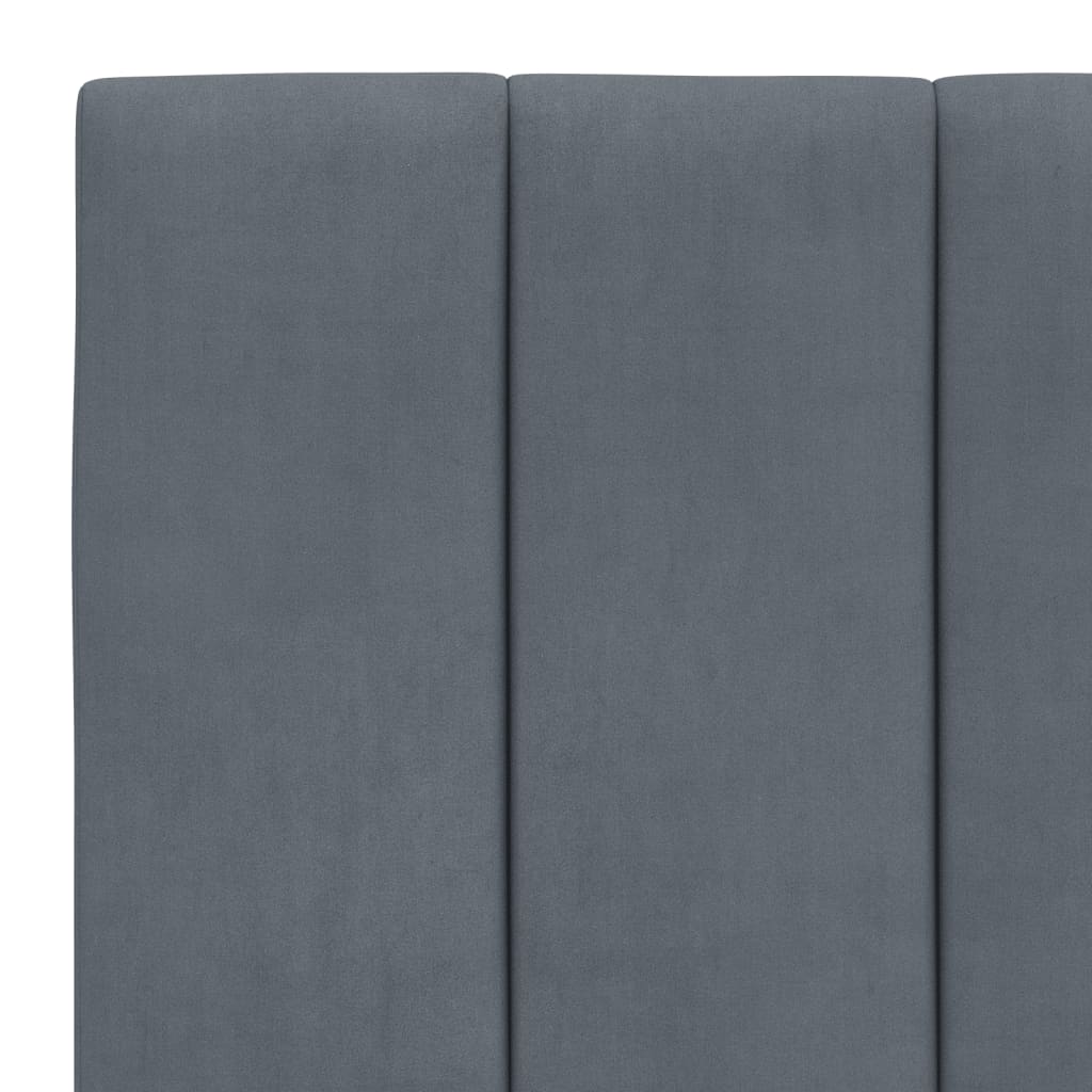 vidaXL Cabecero de cama acolchado terciopelo gris oscuro 80 cm