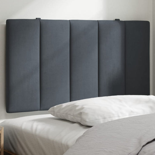 vidaXL Cabecero de cama acolchado terciopelo gris oscuro 80 cm