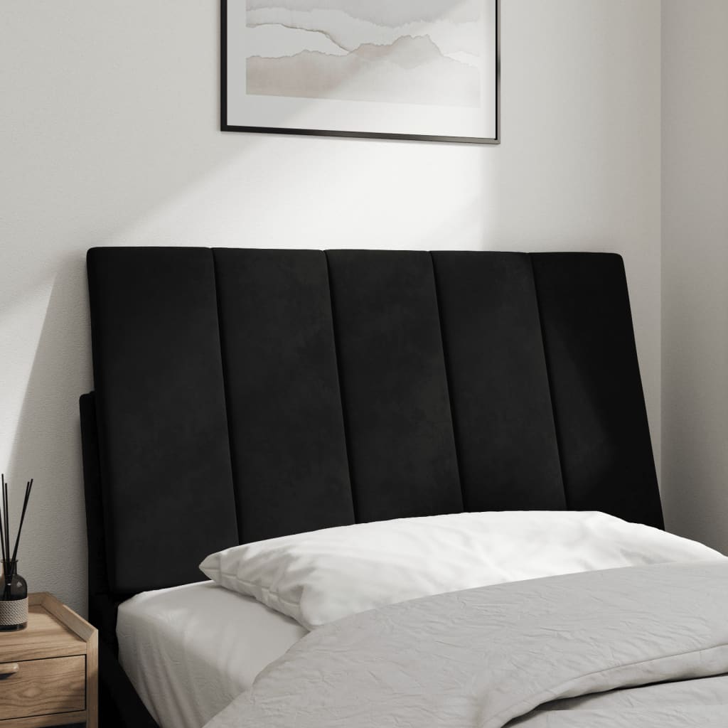 vidaXL Cabecero de cama acolchado terciopelo negro 80 cm