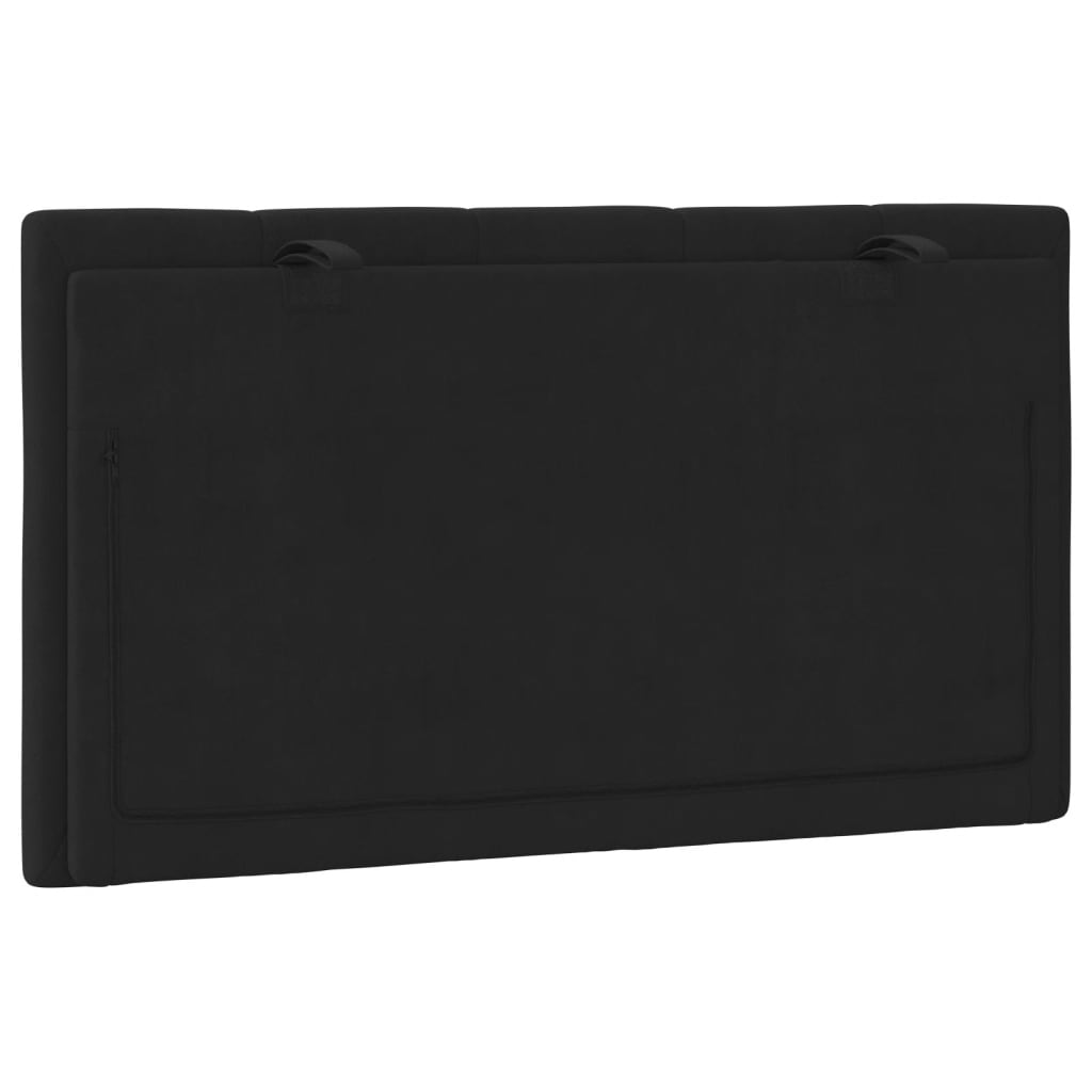 vidaXL Cabecero de cama acolchado terciopelo negro 80 cm