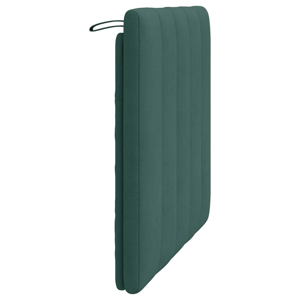 vidaXL Cabecero de cama acolchado terciopelo verde oscuro 80 cm