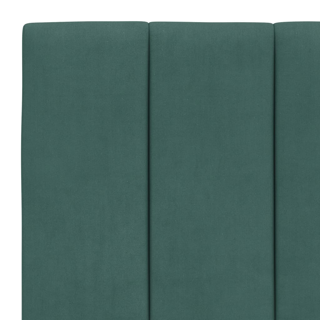 vidaXL Cabecero de cama acolchado terciopelo verde oscuro 80 cm